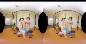 Belle Claire's gym VR anal video, Dalgoaa