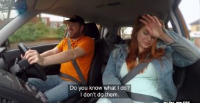 Curvy ginger brit cock rides driving instructor, Donkbbs
