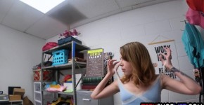 Tiny teen thief Alina West caught stealing makeup by a big dick mall cop, xdreamz93