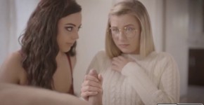 Brunette bff gets stepbrother to fuck his virgin stepsister, desomore
