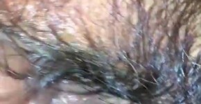 Thick hairy pussy bitch enjoying & all wet, hungry for the dick, Mindil