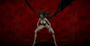 Lilith, slim succubus dancing hot in the dungeon, ChainedStar