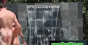 Milf masseuse sucking in pool before nuru massage - Brandy Aniston, Romeo Price, enerit