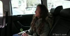 Brunette teen takes big cock in taxi, jeffrkapla