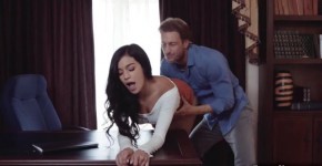 Savannah Sixx seduces a married guy named Ryan Mclane.He plows into her hard and she enjoys every sex position until they both g