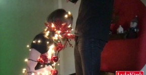 Submissive inanimate Christmas tree slut gets flocked with cum., jadekink