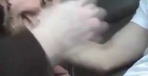 Cute girl gives a blowjob in a car, warchica