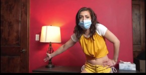 Teen Stepsister Spencer Bradley Pleasures Stepbrother While Parents Quarantine Them During Corona Virus POV, Elanan