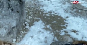 MyDirtyHobby - Busty teen gets a huge cumshot while fucking in the snow, Gillee