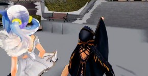 MMD damsel and futanari sing and dance, hor1ath