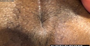Hairy Ass Bootyhole Close Up And Anal Fingering In Slow Motion Of Thick African American Woman , Thong Pulled Down To Her Curvy 