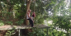 Lustery E Cinnamon And Spice Outdoor Anal On A Swing By The River Mature Hairy Pussy, aranta
