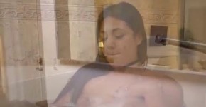 Teen Lexy Bandera Sneaks In Bathtub For Driver, enerit