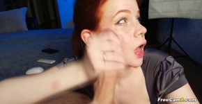 She Gave Him a Handjob Until He Climaxed on Her Face, realfreecam8_