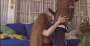 Fiery redhead Annie T. Body gets her ginger pussy fucked by a black stud's big cock until she squirts, Ianton1