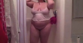 Sexy BBW Stripping in the shower - CassianoBR, sleepybabie