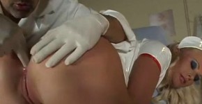 Blonde MILF nurse gets her ass fingered, erarise