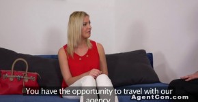 Natural busty blonde rode fake agent, momcikoper