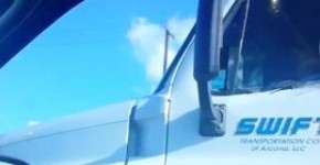 Just big natural tits wife in car flashing truck driver, hoopray