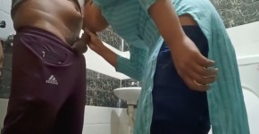 Hot young Indian step sister catching in bathroom while watching the porn video Clear Hindi audio, erarise