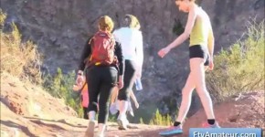 Petite cutie girl Kristen goes for a jog and flash her tits and pussy in the wild, nazik25