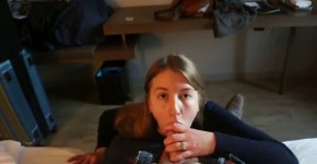 Blonde Girl Drains Cock - Amateur POV Blowjob, finnkitty