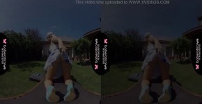 Solo blonde, Blanche Bradburry is masturbating, in VR, Donardo4n