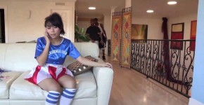 Horny Young Cheerleader May Lee Has Her Pussy Pounded By Two Black Men, Uanaelin