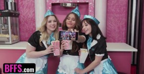 Three Naughty Waitresses Aria Valencia, Nicole Aria & Riley Reign Want To Earn Bigger Tips - BFFS, itasomi