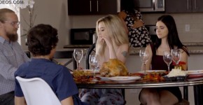 A sex crazed family Thanksgiving dinner with Lexi Lore and Violet Rain porn, intit1ito