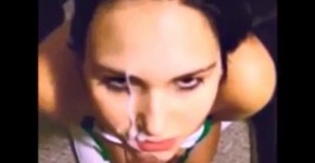 Nude brunette with puffy lips gets sperm on face, Rdonantane