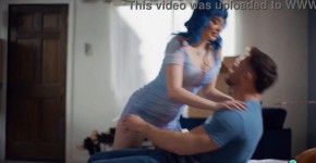 Angry blue haired busty slut Jewelz Blu testing her horny buyers big cock, lo5nesat