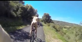 Nude in public biking on the road, itin3gou