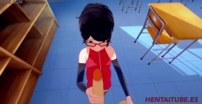 Boku no Hero Naruto Hentai 3D - Bakugou Katsuki & Sarada Uzumaki Sex at School - Animation Hard Sex Manga, sontit