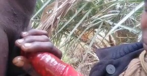 African girl sucking young rich BBC in woods, enganda