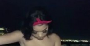 Ebony Girl Eating Pussy on Hotel Balcony, yorours