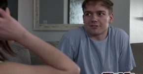 Perverted stepbrothers cock pops out and wet teen Aria Valencia sucked it, Swedish69