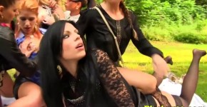 hot pissing euros outdoors with busty baby dolls hardcore fun, fambazoll