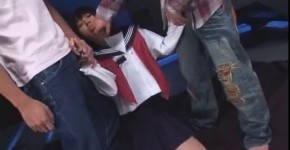 Incredible Japanese model Kotomi Asakura and two dicks in Hottest Blowjob, Umdore