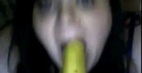 Chubby Cam Girl With A Banana, RockyRainy