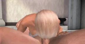 Tasty 3D Blonde Babe Sucks Cock And Gets Fucked anime cartoon blowjob tiny tits hentai, cocodemaza