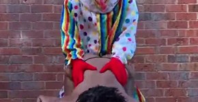 Gibby The Clown fucks ebony in a barn, Upital