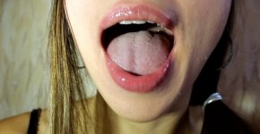 Fetish tongue Ananta Shakti licking fingers, tin23t23ito
