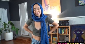 HijabHookup.Me - Arab teen stepsister Dania Vegax left her stepbrother with blue balls, itidat