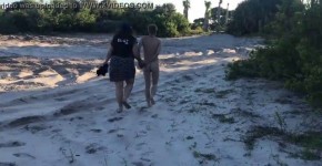 PART 2 Humiliating Cavity Search - Guy at Beach Strip Searched by Woman Cop and Handcuffed, She Makes Him Walk Naked in Public a