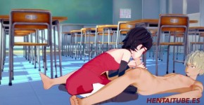Boku no Hero Boruto Naruto Hentai 3D - Bakugou Katsuki & Sarada Uzumaki Sex at School - Animation Hard Sex Manga, Wanaev
