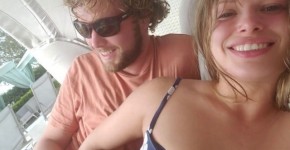 Creampied in her during risky public outdoor sex at sunny resort, ignoringboys