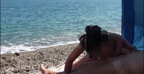 Risky Public Blowjob on the Beach with Cumshot - MissCreamy, Denati