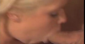 An angel faced gorgeous blonde Kissy Kapri sucks a cock then slides the wet cock in her ass, dind2is