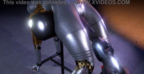 One of the Atomic Heart twins got caught by a robot named Kukan, who chained her in an uncomfortable position and fucked her wit